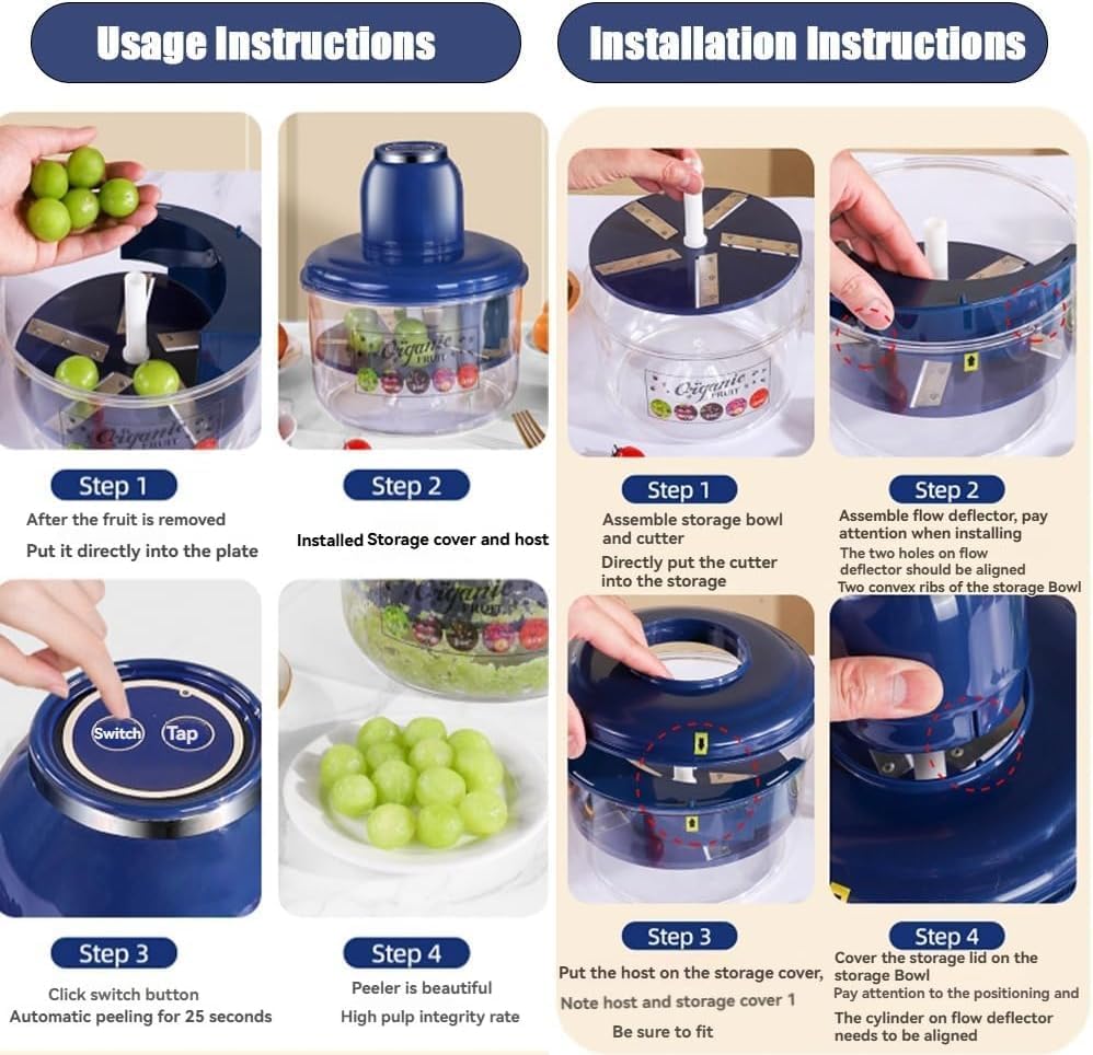 Wireless Portable Fruit Peeling Machine