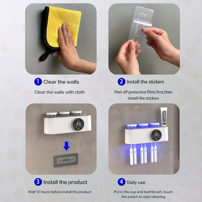 Toilet Electric Toothbrush Drying Rack