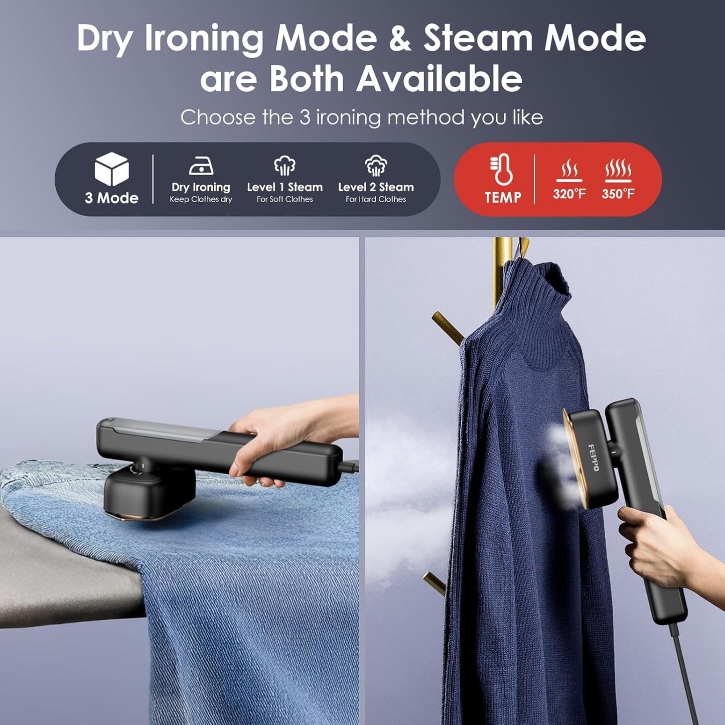 Portable Travel Mini Steam Iron for Clothes