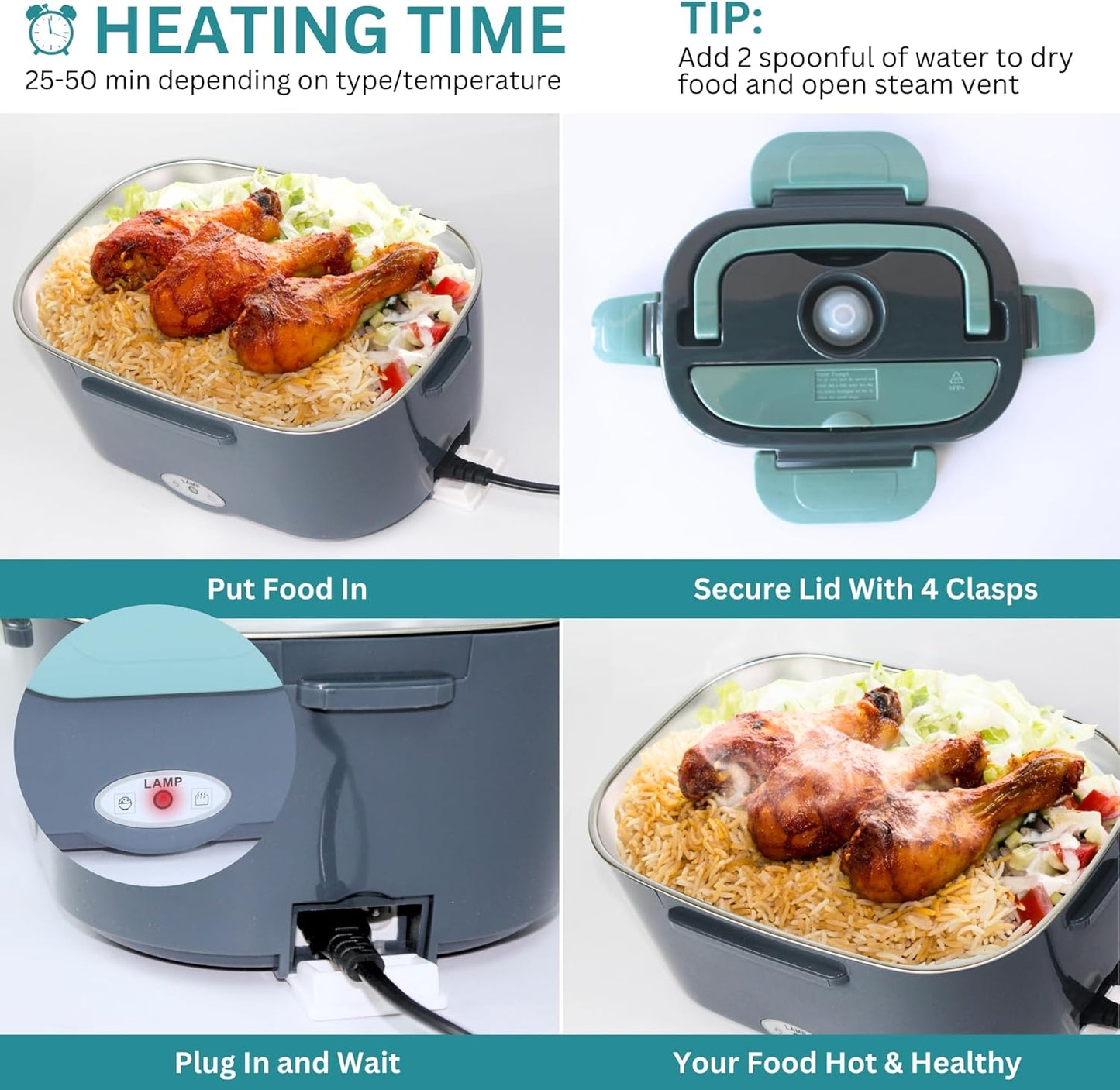 Portable Heated Lunch Box