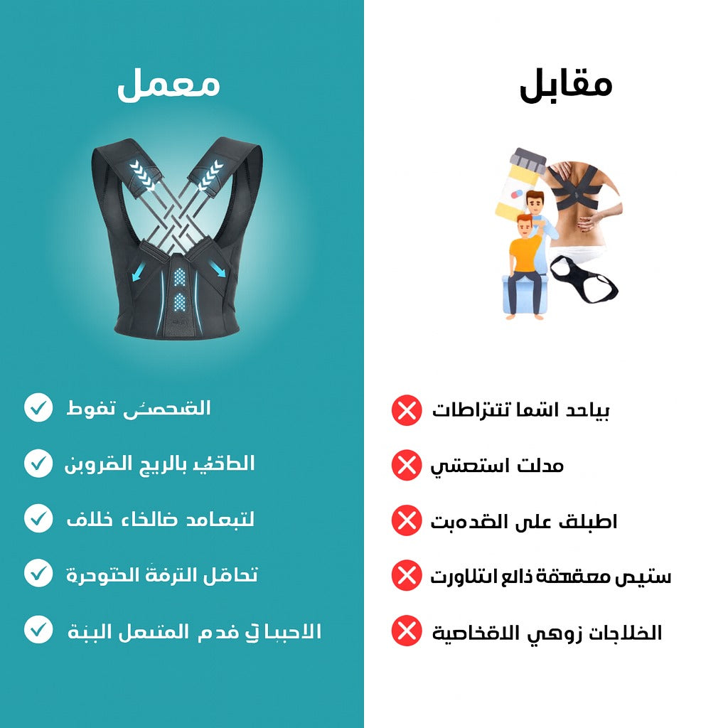 حزام تصحيح الوضعية وتخفيف الألم