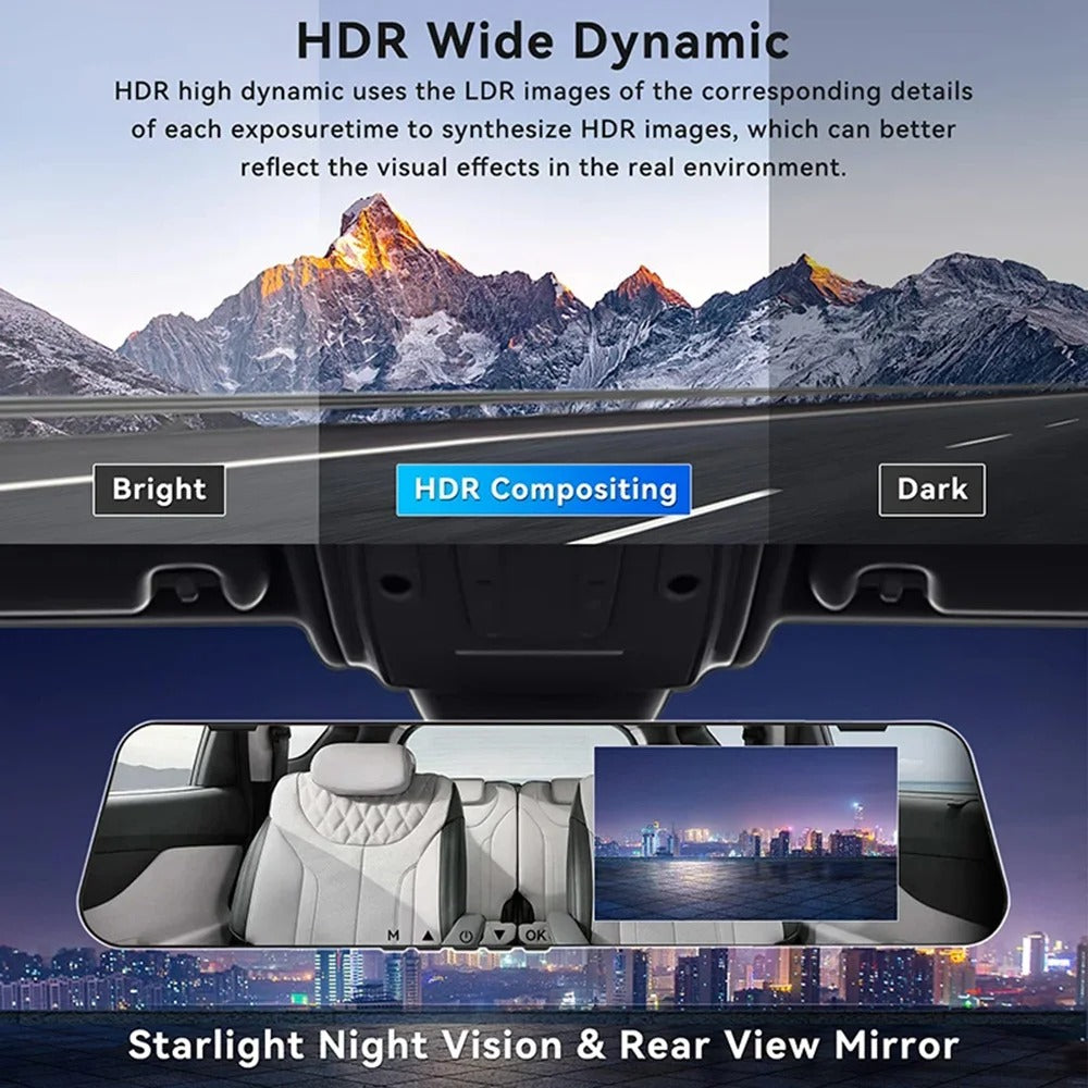 🎁 Today Promotion - 𝐂𝐥𝐞𝐚𝐫𝐕𝐢𝐬𝐢𝐨𝐧™ Dual-Lens Car Rear View Smart Mirror Camera