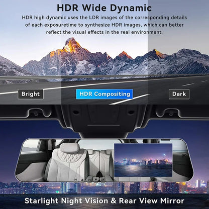 🎁 Today Promotion - 𝐂𝐥𝐞𝐚𝐫𝐕𝐢𝐬𝐢𝐨𝐧™ Dual-Lens Car Rear View Smart Mirror Camera