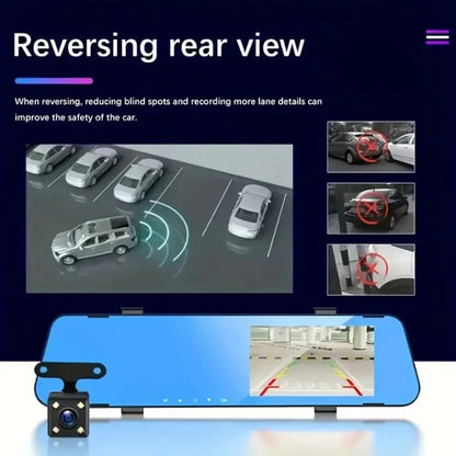 🎁 Today Promotion - 𝐂𝐥𝐞𝐚𝐫𝐕𝐢𝐬𝐢𝐨𝐧™ Dual-Lens Car Rear View Smart Mirror Camera
