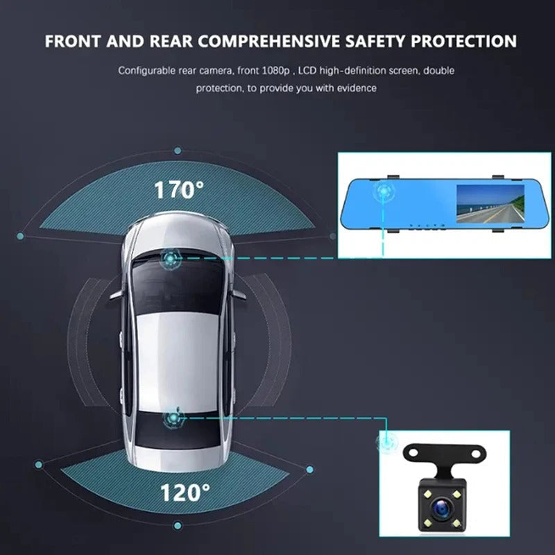 🎁 Today Promotion - 𝐂𝐥𝐞𝐚𝐫𝐕𝐢𝐬𝐢𝐨𝐧™ Dual-Lens Car Rear View Smart Mirror Camera